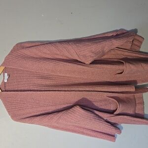 Topshop Pink Ribbed Cardigan